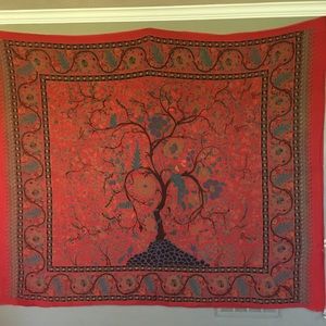 Red Tree of life Tapestry